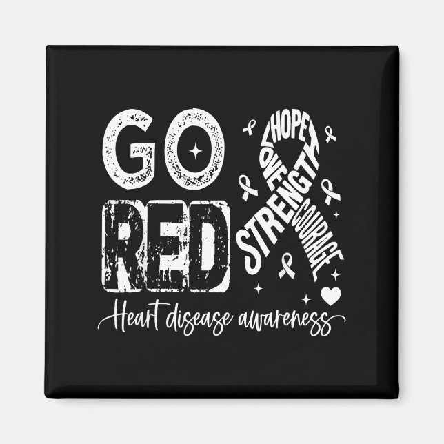 Go Red – American Heart Disease Awareness In Febru Magnet (Framsidan)