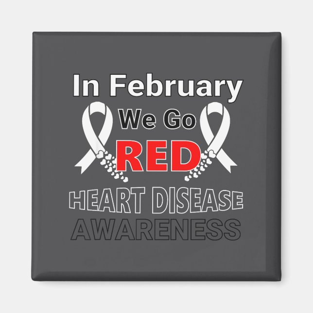 Go Red - American Heart Health Month Awareness In  Magnet (Framsidan)