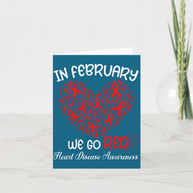Go Red - American Heart Month Awareness In Februar Kort (Framsida)