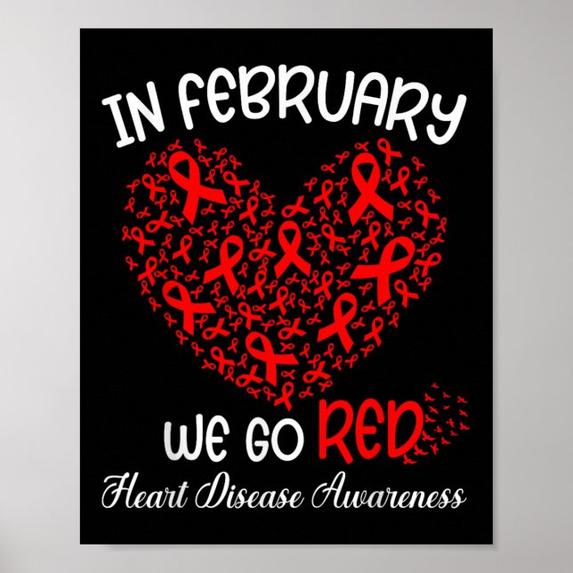 Go Red - American Heart Month Awareness in Februar Poster (Framsidan)
