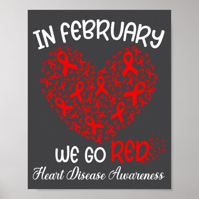Go Red - American Heart Month Awareness In Februar Poster (Framsidan)