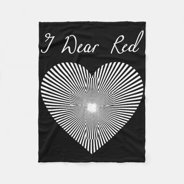 Go Red Day Heart Ribbon Costume Heart Disease Mont Fleecefilt (Framsidan)