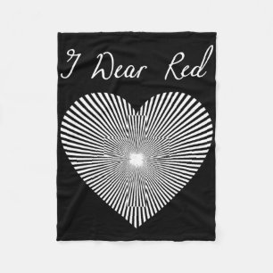 Go Red Day Hjärtband Kostym Hjärtsjukdom Månad Fleecefilt