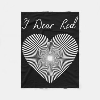 Go Red Day Hjärtband Kostym Hjärtsjukdom Månad Fleecefilt