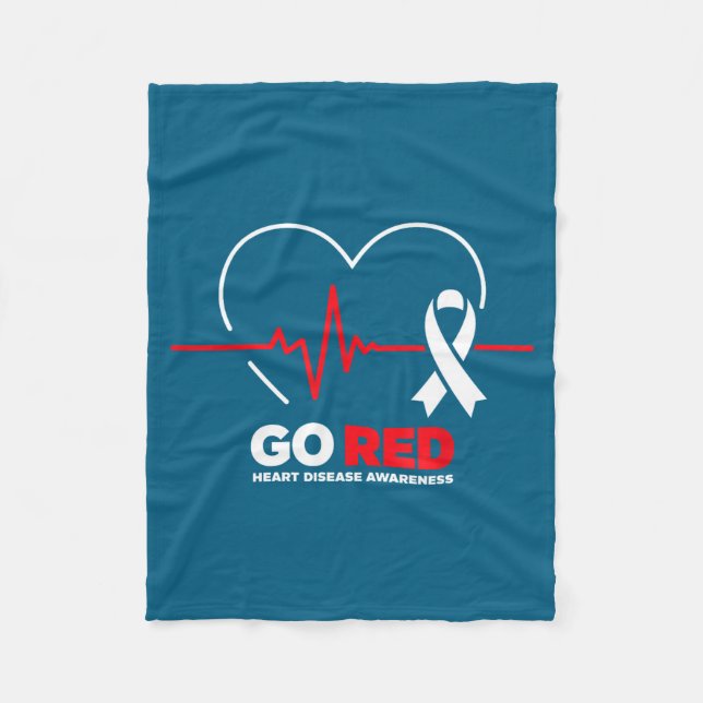 Go Red For Women American Chd Heart Disease Month  Fleecefilt (Framsidan)