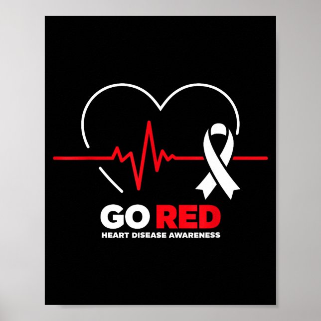 Go Red For Women American Chd Heart Disease Month  Poster (Framsidan)