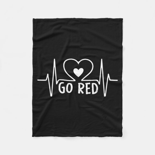 Go Red For Women American Heart Disease Month Awar Fleecefilt (Framsidan)