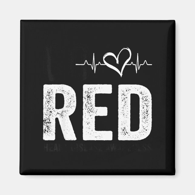 Go Red For Women American Heart Disease Month Awar Magnet (Framsidan)