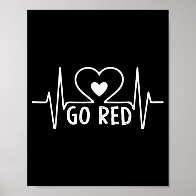 Go Red For Women American Heart Disease Month Awar Poster (Framsidan)