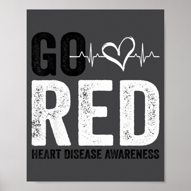 Go Red For Women American Heart Disease Month Awar Poster (Framsidan)