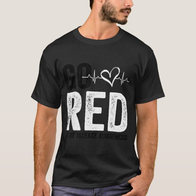 Go Red For Women American Heart Disease Month Awar T Shirt (Framsida)