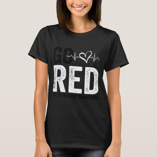 Go Red For Women American Heart Disease Month Awar T Shirt (Framsida)