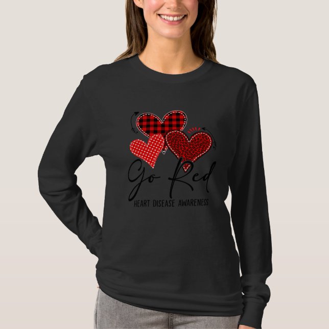 Go Red For Womens Heart Disease Awareness Month Le T Shirt (Framsida)