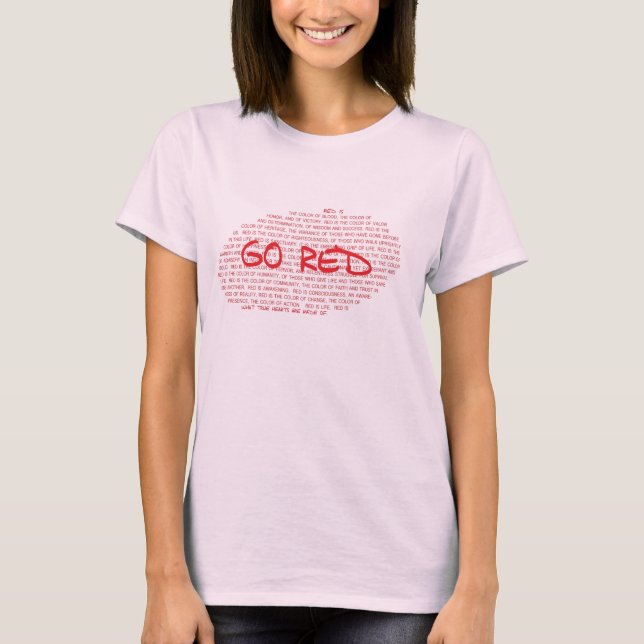 GO RED- Förhindra CVD T Shirt (Framsida)