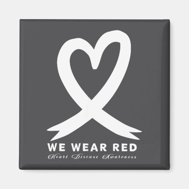 Go Red In February Heart Disease Awareness Health  Magnet (Framsidan)