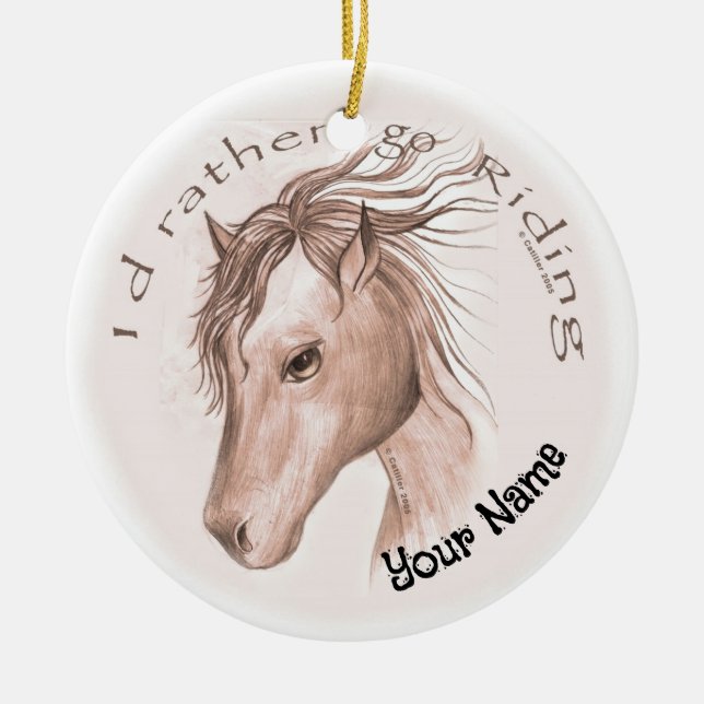 Go Riding Horse Ceramic Ornament (Framsidan)