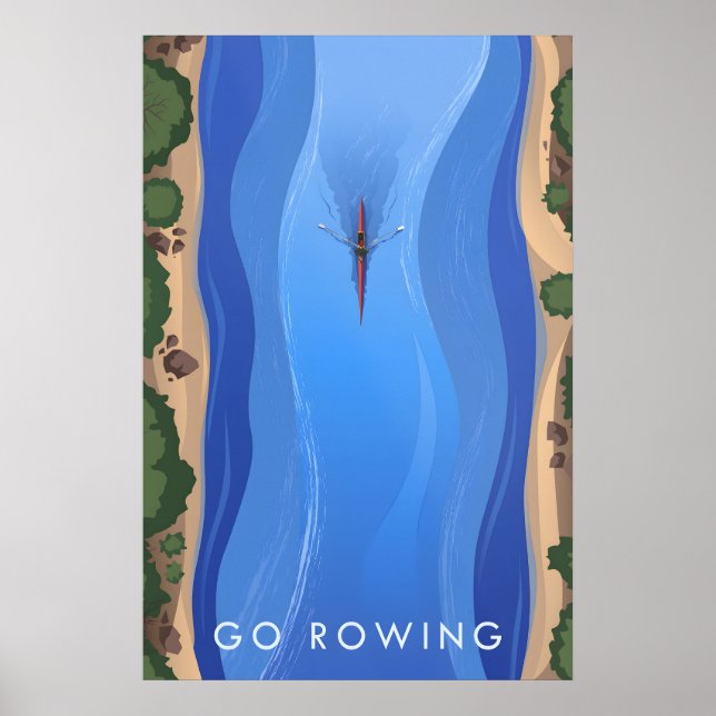 Go Rowing Travel Poster (Framsidan)