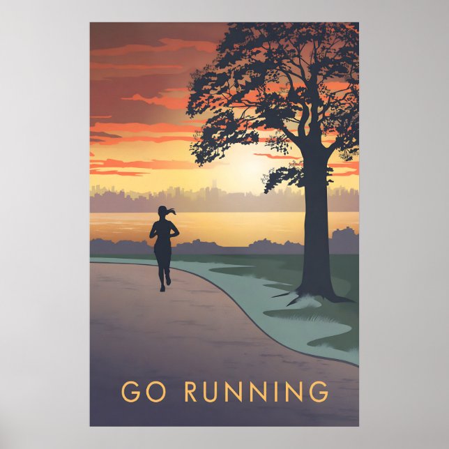 Go Running Travel Poster (Framsidan)