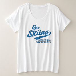 Go Skiing – Minimal Winter Sports Typography Desig T Shirt