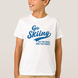 Go Skiing – Minimal Winter Sports Typography Desig T Shirt