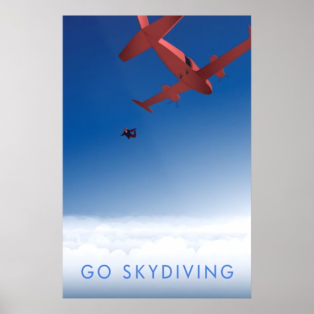Go Skydiving Travel Poster (Framsidan)