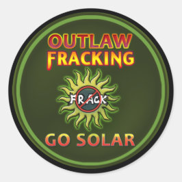 "Go Solar - Outlaw Frack"-schakters Runt Klistermärke