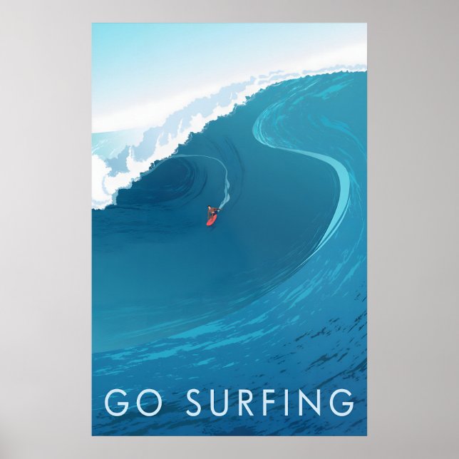 Go Surfing Travel Poster (Framsidan)