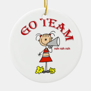 Go Team Rah Rah Rah T-shirts and Gifts Julgransprydnad Keramik