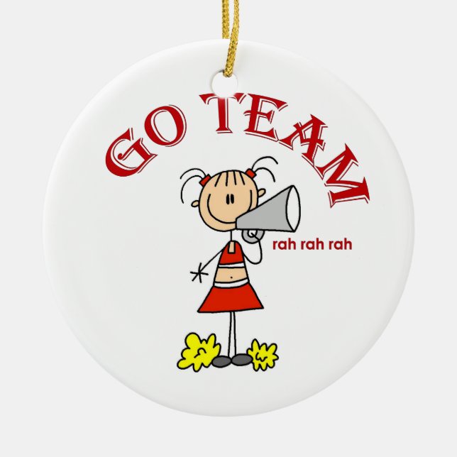 Go Team Rah Rah Rah T-shirts and Gifts Julgransprydnad Keramik (Framsidan)