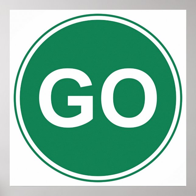 GO-tecken Poster (Framsidan)