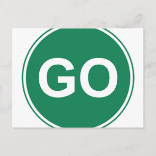 GO-tecken Vykort