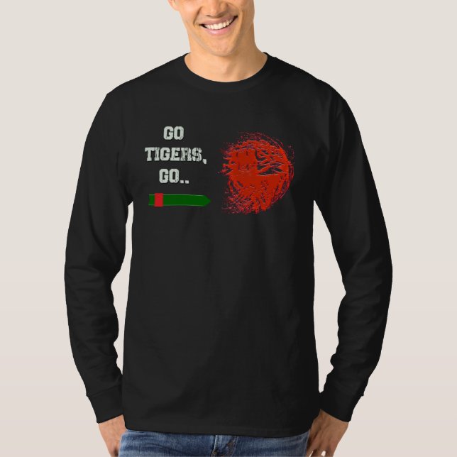 Go Tigers Go Bangladesh Tigers T Shirt (Framsida)