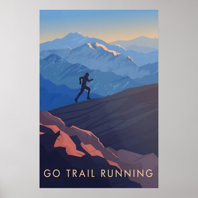 Go Trail Running Travel Poster (Framsidan)