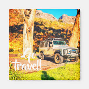 Go Travel 4x4-bilsberg liggande magnet
