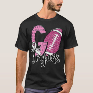 Go Trojans School Sportfantast Spirit Breast Cance T Shirt