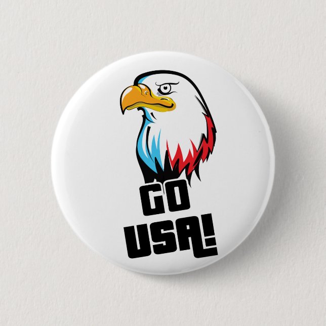 Go USA! amerikansk örn Knapp (Framsida)