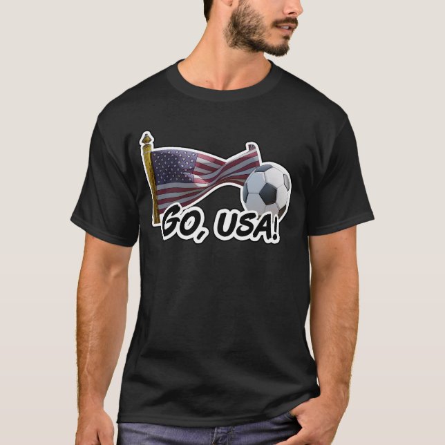 Go, USA Soccer Fläkt T Shirt (Framsida)