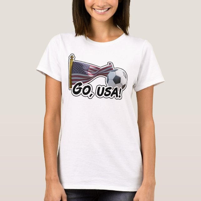 Go, USA Soccer Fläkt T Shirt (Framsida)