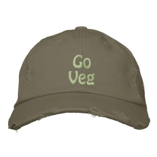 Go Veg, Rädda planeten, Animal Höger Activist Broderad Keps