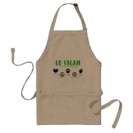 Go Vegan Apron Förkläde