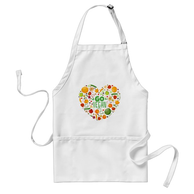 Go Vegan Apron Förkläde (Framsidan)