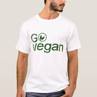 Go Vegan - basic white T-shirt