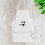 Go Vegan Förkläde<br><div class="desc">En rolig vegandesign med avokado ansikte. Den här designen ser ut att vara verkligen för dessa Apron</div>