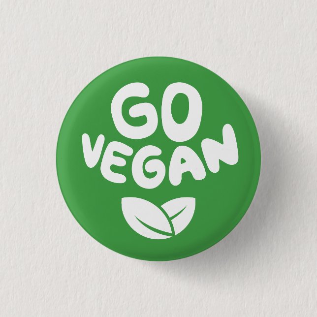 Go Vegan-Grönt Knapp (Framsida)