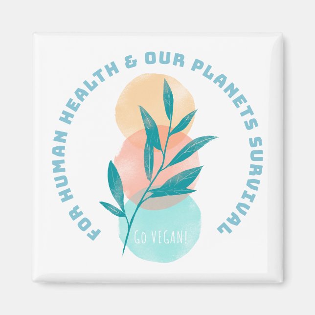 Go Vegan Magnet (Framsidan)