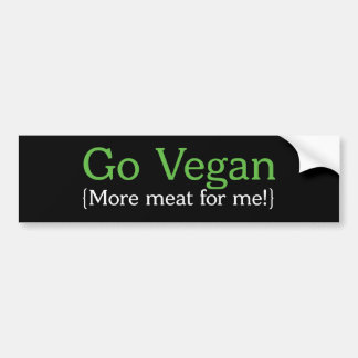 Go Vegan (mer Kött för mig) Bildekal