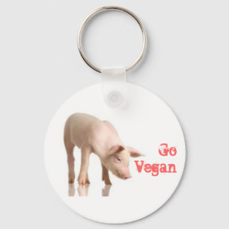 Go Vegan Piglet Nyckelring