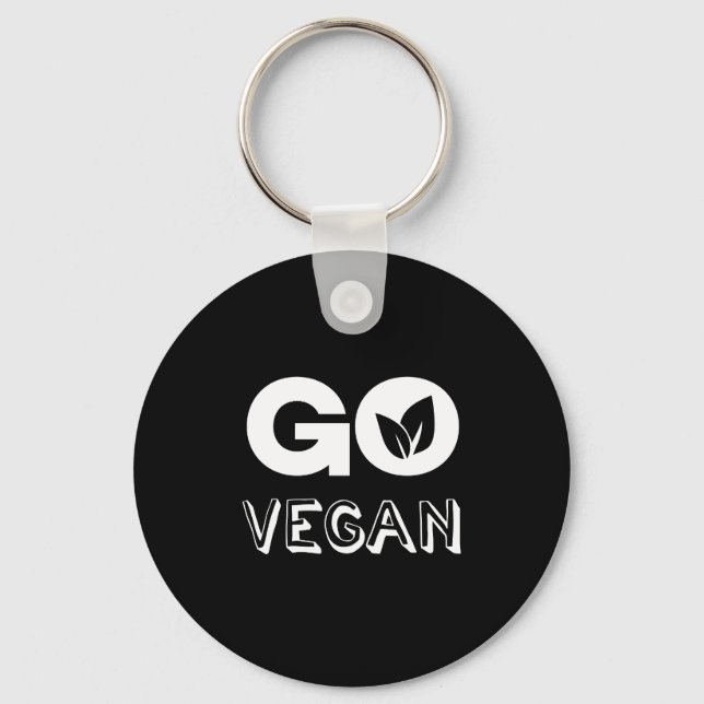 Go Vegan Plant Based Nutrition Veganism Nyckelring (Framsida)