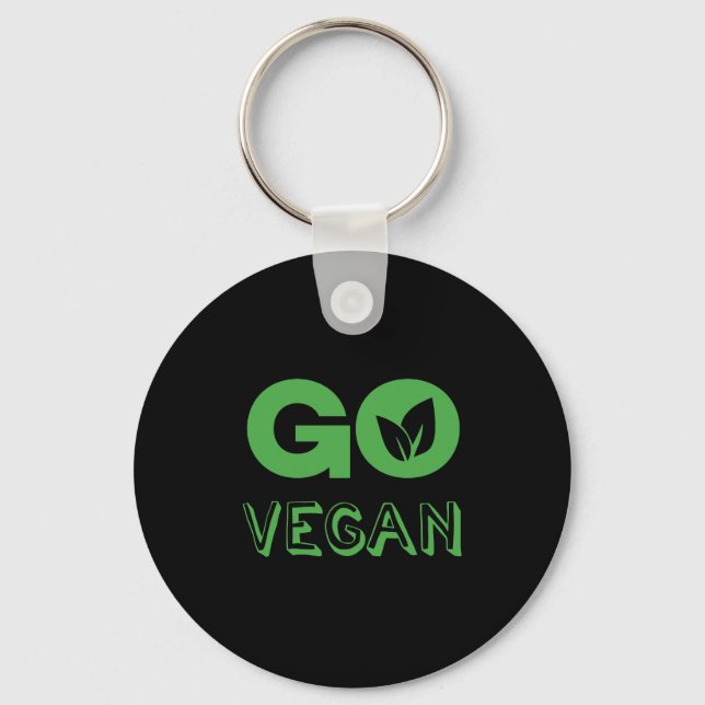 Go Vegan Plant Based Nutrition Veganism Nyckelring (Framsida)