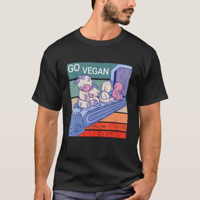Go vegan, poor Animals T Shirt (Framsida)